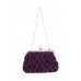 Evening Bag - Sophisticated Woven Satin Evening Clutch with Jeweled Ball Clasp - BG-AF12601PL